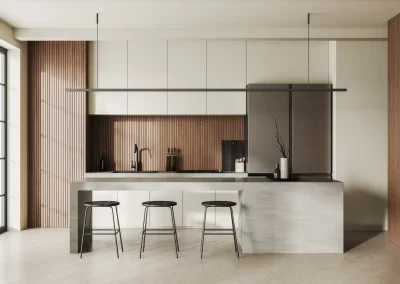 Installation de plancher flottant dans le cuisine à Terrebonne dans Lanaudiere / Entrepôt Couvre Plancher et Decor situé à Mascouche